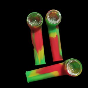 rasta-colour-3-5-mini-silicone-pipes-with-glass-bowl