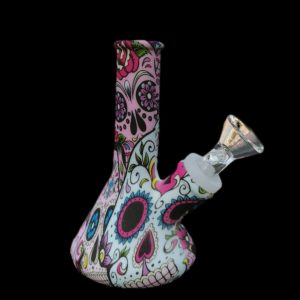 Sugar Skull Colourful 5'' Mini Silicone Water Pipe