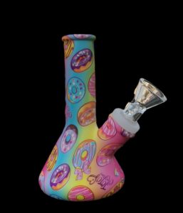 Donut Beaker 5'' Colourful Mini Silicone Water Pipe