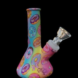 Donut Beaker 5'' Colourful Mini Silicone Water Pipe