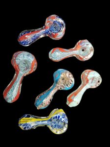 Glass 2.5 Inch Multi Colours Mini Pipe
