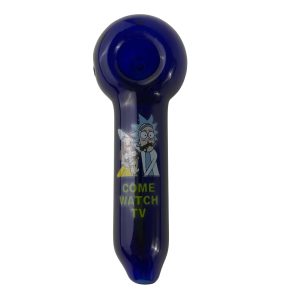4.5'' Rick & Morty Glass Pipe Blue